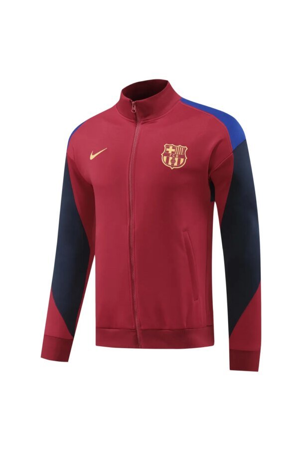 24-25 Barcelona Red and Dark Blue Jacket Tracksuit - Image 3