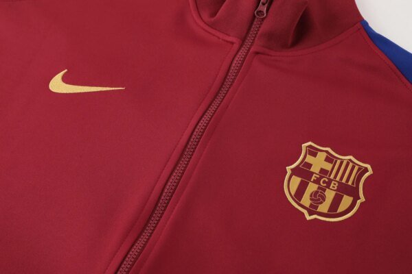 24-25 Barcelona Red and Dark Blue Jacket Tracksuit - Image 7