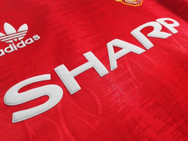1991-92 Manchester United Home Retro Jersey - Image 7