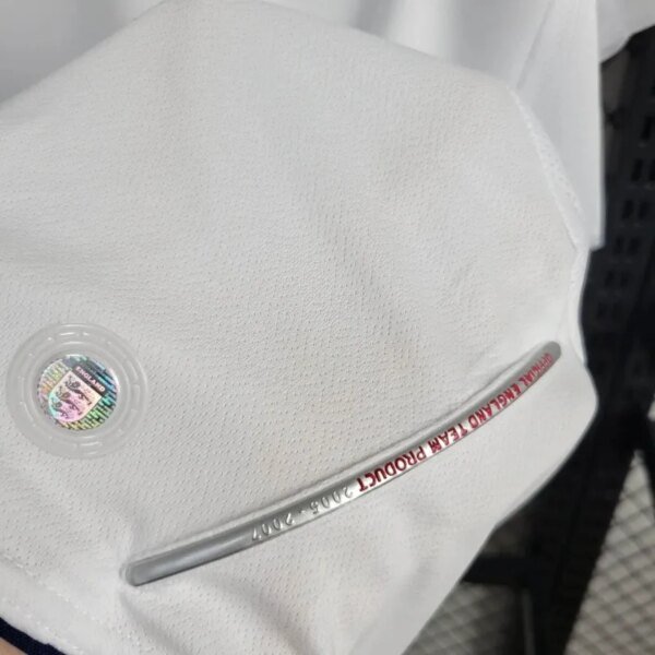 2005  England Home Long Sleeve Retro Jersey - Image 2