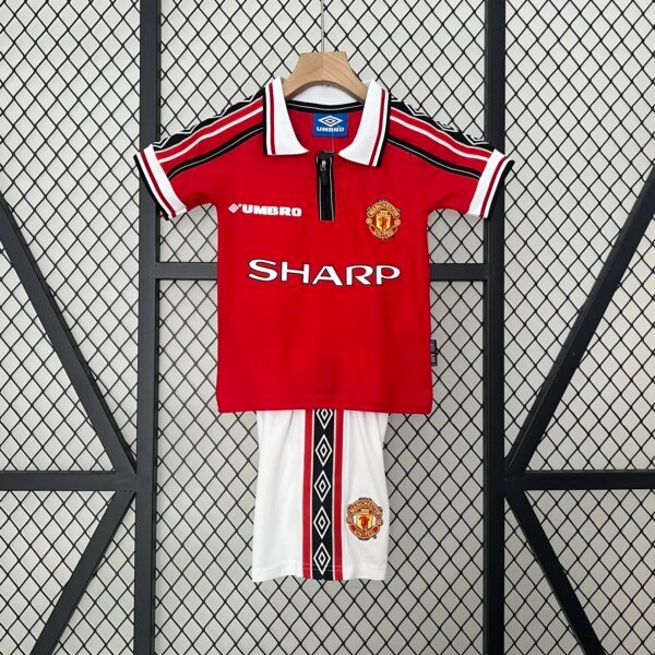 Retro 98-99 Manchester United  Home Kids Kit
