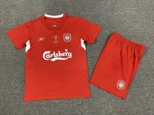 Retro 04-05  Liverpool Home Kids Kit