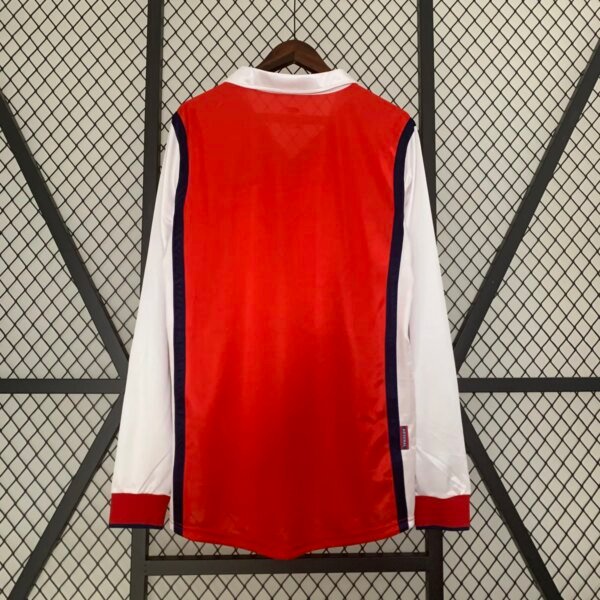 1998-99 Arsenal Home Long Sleeve Retro Jersey - Image 5