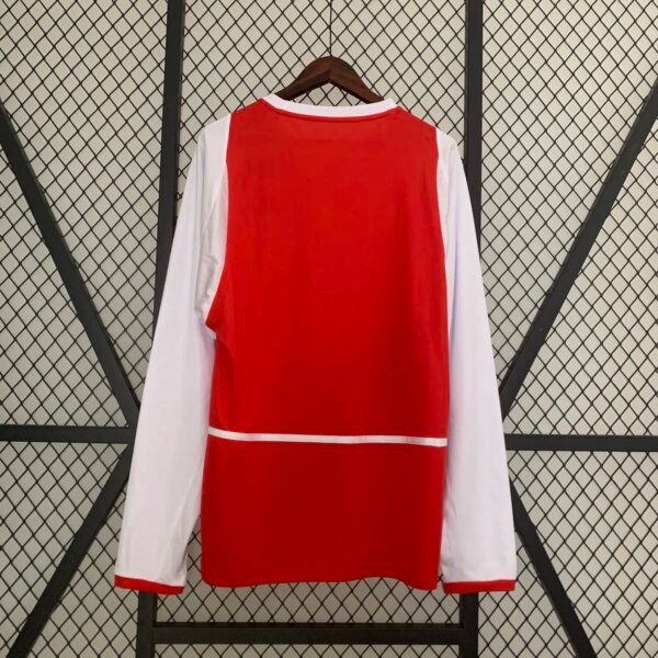2002-04 Arsenal Home Long Sleeve Retro Jersey - Image 4