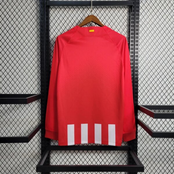 23-24 Atletico Madrid Home Long Sleeve Fans Jersey - Image 5
