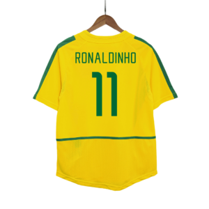 Brazil RONALDINHO #11 Home Jersey Retro 2002/03